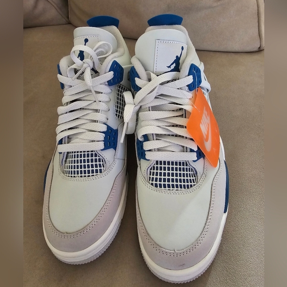 Nike Air Jordan 4 Retro Military Blue Sneakers Mens Size 8 B-Grade FV5029-141 se - Picture 2 of 5